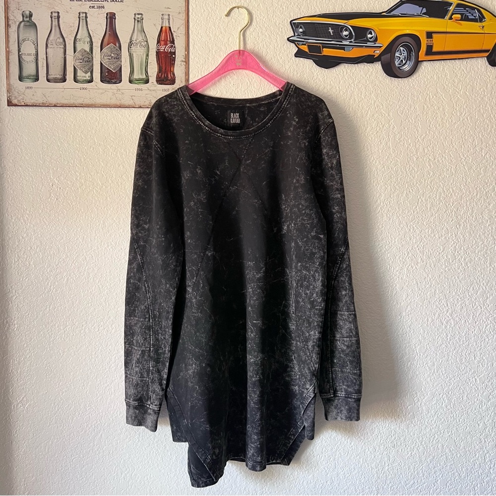 Black Kaviar Acid Wash Long Sleeve Size Medium